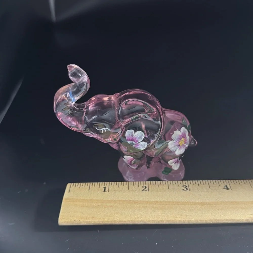 Fenton Pink Glass Elephant Figurine by Lenox - Picture 6 of 6